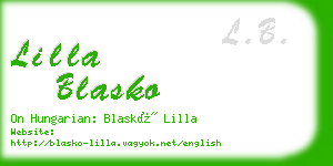 lilla blasko business card